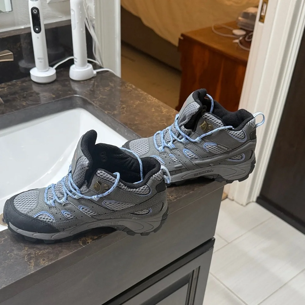 Merrell 1.5 WIDE Kids' Gray and Blue Sneakers - Waterproof
